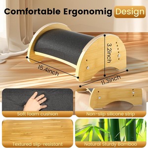 Masseur de pieds à bascule en bois, double mode, relaxant pour les pieds, idéal pour le bureau ou la maison. - Product Image 4