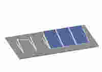 Système de supports de montage solaire photovoltaïque pour toits plats urbains, optimisé pour l'efficacité de la consommation propre, orienté est-ouest