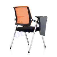 Chaise de formation au design moderne pour les étudiants en classe ou en réunion Accoudoir réglable avec tablette d'écriture pour une utilisation en classe scolaire