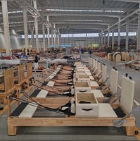 Mesa de Trapecio Profesional de Madera de Haya para Pilates, Equipo de Fitness para Gimnasios Comerciales y Estudios de Pilates