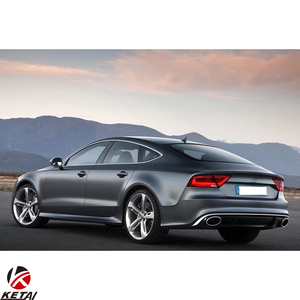 Lame de pare-choc arrière en PP pour AUDI A7, <span class=keywords><strong>noir</strong></span> brillant, avec tuyau de queue, modèle 2012 — 2015, <span class=keywords><strong>RS7</strong></span> - Product Image 5