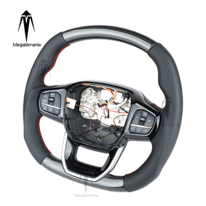 พวงมาลัยหนังคาร์บอนไฟเบอร์สำหรับ Ford Transit Tourneo C-MAX KUGA ST V348 Mk8 2018 2019 2023 <span class=keywords><strong>2021</strong></span> 2022 - Product Image 3