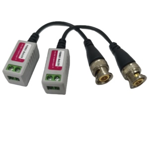 Convertisseur passif coaxial BNC vers RJ45 1 canal, balun vidéo HD, émetteur à paire torsadée - Product Image 1