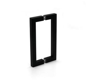<strong>Matte</strong> <strong>Black</strong> 8 Inch Glass <strong>Pull</strong> Handle square Handle Door <strong>Knob</strong> Handle for Shower Glass Door - Product Image 4