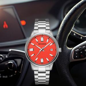 For Luxury <b>Men's</b> 42mm Quartz Stainless Steel Wristwatch Silicone 20mm Waterproof Sport Fashion Pointer Dial Business - Product Image 3