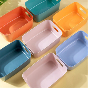 Desktop Plastic Storage Box Rectangular Space Saving Organizer For Bedroom Office Sundries Cosmetic Kitchen Snack <b>Shelf</b> - Product Image 3
