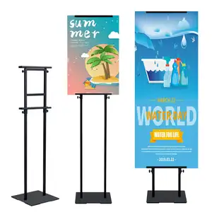 Heavy Duty Poster Stand Met Anti-Slip Mat Basis Verstelbaar Voetstuk Teken