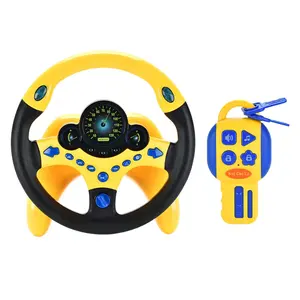 New Design Musical Electronic Kids Sound Toys Simulation Driving Car Toy Steering Wheel Plastic Car Steering Wheel Gaming Toy