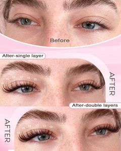 WholesaleCluster <b>Lashes</b> Waterproof Individual Glued Eyelash Vegan Self Adhesive Press on <b>Clusters</b> Eyelashes - Product Image 3