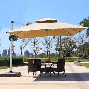 Paraguas de <span class=keywords><strong>Patio</strong></span> de 2,5 m * 2,5 m para restaurante, paraguas romano de pie lateral grande, sombrilla de inclinación 360 para jardín al aire libre - Product Image 2