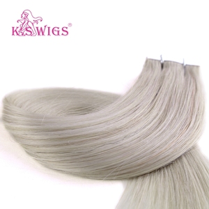 Extensiones de cabello con cinta adhesiva K.S WIGS 100% cabello humano Remy, sin costuras, invisibles, con trama de piel, doble capa, cabello humano virgen, directo de fábrica. - Product Image 4