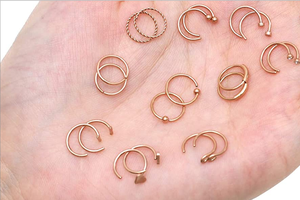 Grosir Labret tindik hidung perhiasan 20G lingkaran Baja tahan karat cincin hidung Hypoallergenic CZ Hoop Tragus cincin hidung tulang rawan - Product Image 3