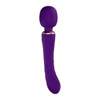 Masseur vibrant à double extrémité en silicone rechargeable à fréquences multiples pour stimulation clitoridienne, jouet sexuel rechargeable
