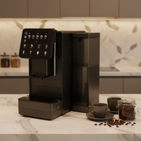 Machine à expresso entièrement automatique avec écran tactile 7 pouces, mousseur à lait intégré, pompe 19 bars, préparation latte, cappuccino, americano en un clic, idéale pour hôtel