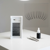 Extensions de cils en forme de U YY Premium PBT Double couche en forme de U Cils YY Ultra doux et légers Faux cils