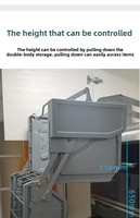 Refrigerador de Design Moderno com Grande Capacidade, Duas Cubas, Gavetas Superiores e Cestos, Elevador de Parede com Extração Profunda