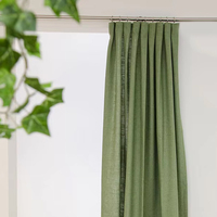 Rideau de fenêtre de luxe en tissu de lumière du jour Nature en polyester et lin pour le salon