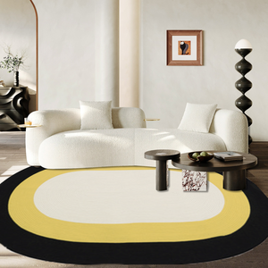 <span class=keywords><strong>Tapis</strong></span> <span class=keywords><strong>XXL</strong></span> en laine tissé à poils ras, antidérapant, résistant à la saleté, couleur unie beige, style Wabi Sabi, polyester, article vintage Maison - Product Image 1