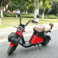 Vélo électrique 60V 500W 800W avec batterie au lithium, moteur sans balais, pneu sous vide 14 pouces, double suspension, vitesse 60 km/h, modèle E Citye EBike