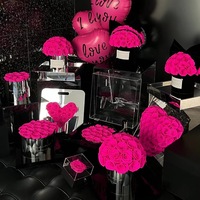 Cadeau Saint-Valentin 2024 En Gros Véritable Rose Naturelle Éternelle Préservée en Boîte pour Femme