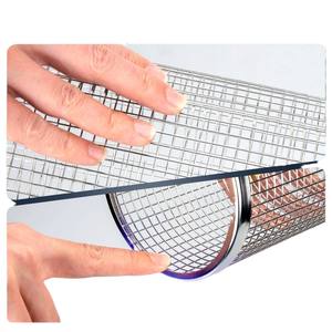 Cesta cilíndrica de malla de alambre de acero inoxidable para asar, portátil, para camping al aire libre, parrilla giratoria para barbacoa - Product Image 3