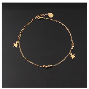 Châu Âu Mỹ Phụ Nữ Của Titan Thép Mắt Cá Chân Chuỗi Ánh Sáng Sang Trọng Thời Trang Đơn Giản Thép Không Gỉ Vàng Mạ Bán Buôn Điểm - Product Image 3