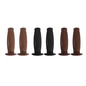 มือจับมอเตอร์ไซค์แบบย้อนยุคขนาด7/8 "22มม. ด้ามจับยางสำหรับรถฮาร์เลย์ทรัฟเฟิลมอเตอร์ <span class=keywords><strong>CB400</strong></span> CG125คาเฟ่ออกแบบได้ตามต้องการ - Product Image 2