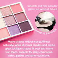 Palette de fards à paupières multi-couleurs professionnelle, longue tenue, waterproof, mate et scintillante, de haute qualité, marque privée Rose