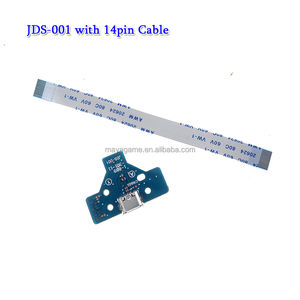 Para <span class=keywords><strong>PS4</strong></span> <span class=keywords><strong>Pro</strong></span> Slim Controller Placa de puerto de carga JDS 001 001 030 040 050 con <span class=keywords><strong>cable</strong></span> flexible de alimentación de 12 14 pines - Product Image 2
