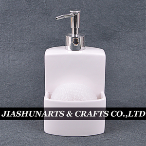 Dispenser di sapone liquido in ceramica da cucina JIASHUN e porta spugna - Product Image 4