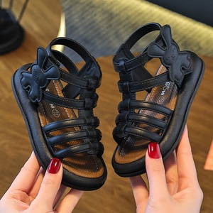 Girls' Roman Sandals 2026 Spring Summer New Korean Style Fashion Little Girl Children's Ankle Bootie <strong>Velcro</strong> Closure <strong>Shoes</strong> - Product Image 2