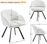 Chaise de bureau pivotante à 360° en acier, fauteuil de bureau en forme de fleur, coussin amovible, salon, chambre, bureau, meubles de maison