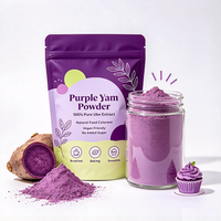 Poudre d'igname violette en vrac, extrait naturel d'Ube, emballage personnalisé en bouteille ou en boîte, marque privée
