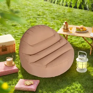 Air Lounger Blow Up Seat Gaming Lounger Built-in Air Pump Indoor Outdoor Camping Garden Stylish Inflatable Sofa