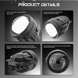 Luz Antiniebla Bi-LED de <span class=keywords><strong>3</strong></span> Pulgadas, Luz Antiniebla Tricolor de Luz Alta y Baja para Renault Clio Megane Nissan Navara Toyota Premio Camry - Product Image 5