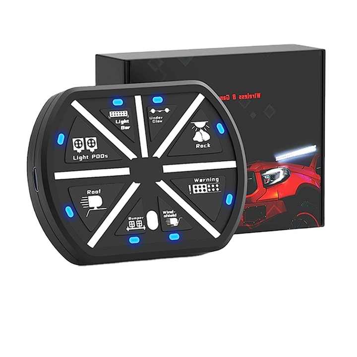 8 Gang Switch Control Box - Remote Wireless DC 12V Panel