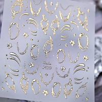 Nouveauté : Autocollants 5D Métalliques en Forme d'Araignée Irrégulière, Rose Foncé, Autocollants pour Ongles, Décorations pour Ongles