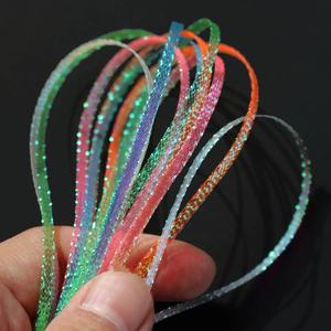 <span class=keywords><strong>Laccio</strong></span> UV Pearl in 5 Colori, Linea Piatta Intrecciata con Cristalli Brillanti, 2/16\" 3mm, Materiali per Costruzione Mosche da Pesca in Acqua Salata - Product Image 2