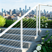 Rampe de balcon moderne en câble d'acier inoxydable avec tension réglable pour rampes d'escalier et système de garde-corps de terrasse