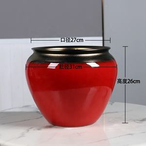 Vase à fleurs de mariage <span class=keywords><strong>en</strong></span> porcelaine verte moderne, décoration d'intérieur, poterie, table, céramique éco-responsable cuite à haute température - Product Image 5