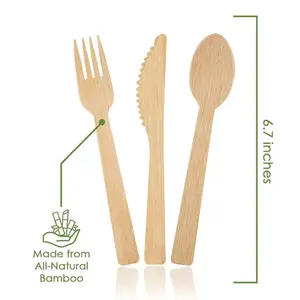 Factory Price Hot Selling Great Ecological Alternative Disposable Bamboo Knives Spoon Fork