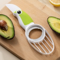 Coupe-avocat 3-en-1 personnalisable, outil de cuisine vert pour peler, découper et écaler les fruits