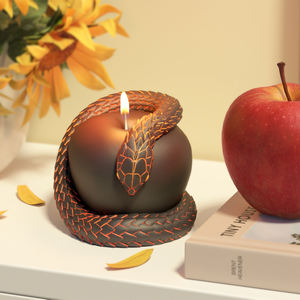 Moules en silicone créatifs 3D pour bougies en forme de pomme, Sainte <span class=keywords><strong>Bible</strong></span>, serpent, fruit interdit, aromathérapie, plâtre pour décoration d'intérieur - Product Image 6