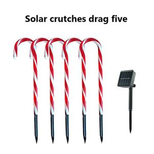 Noël déco insérer bonbons parapluie poignée <span class=keywords><strong>guirlande</strong></span> canne lumière extérieure Patio jardin pelouse lumière solaire Led lumières de noël - Product Image 2