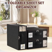 Organiseurs de draps en tissu Oxford avec fermeture éclair, nouveau design, pliables, grande fenêtre transparente, imperméables, rangement de vêtements, armoire