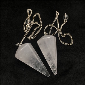Commercio all'ingrosso Naturale Chiaro Punto Di Cristallo di Quarzo Chakra Pendoli Per <span class=keywords><strong>La</strong></span> Guarigione - Product Image 2
