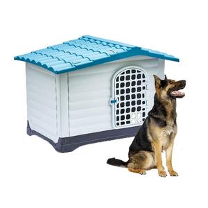 Pet Series Luxe Utilisation Extérieure Grande Taille Durable Solide Amovible Imperméable En Plastique Chien Maison Avec Fenêtre