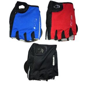 Gants de cyclisme à demi-doigts avec paume en silicone pour VTT, unisexe, taille M, noir, rouge, bleu - Product Image 2