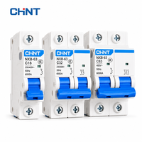 CHINT NXB-63 Miniature Circuit Breaker MCB 1P 2P 3P 4P 6A 10A 16A 20A 32A 40A 63A 6kA 230V 400V Kurva C DIN Rail Rumah Tangga