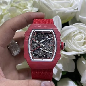 Montre mécanique automatique de luxe 6702 personnalisée en fibre de carbone ultra-fine de 7,8 mm, squelette tourbillon, étanche, de style sportif - Product Image 1
